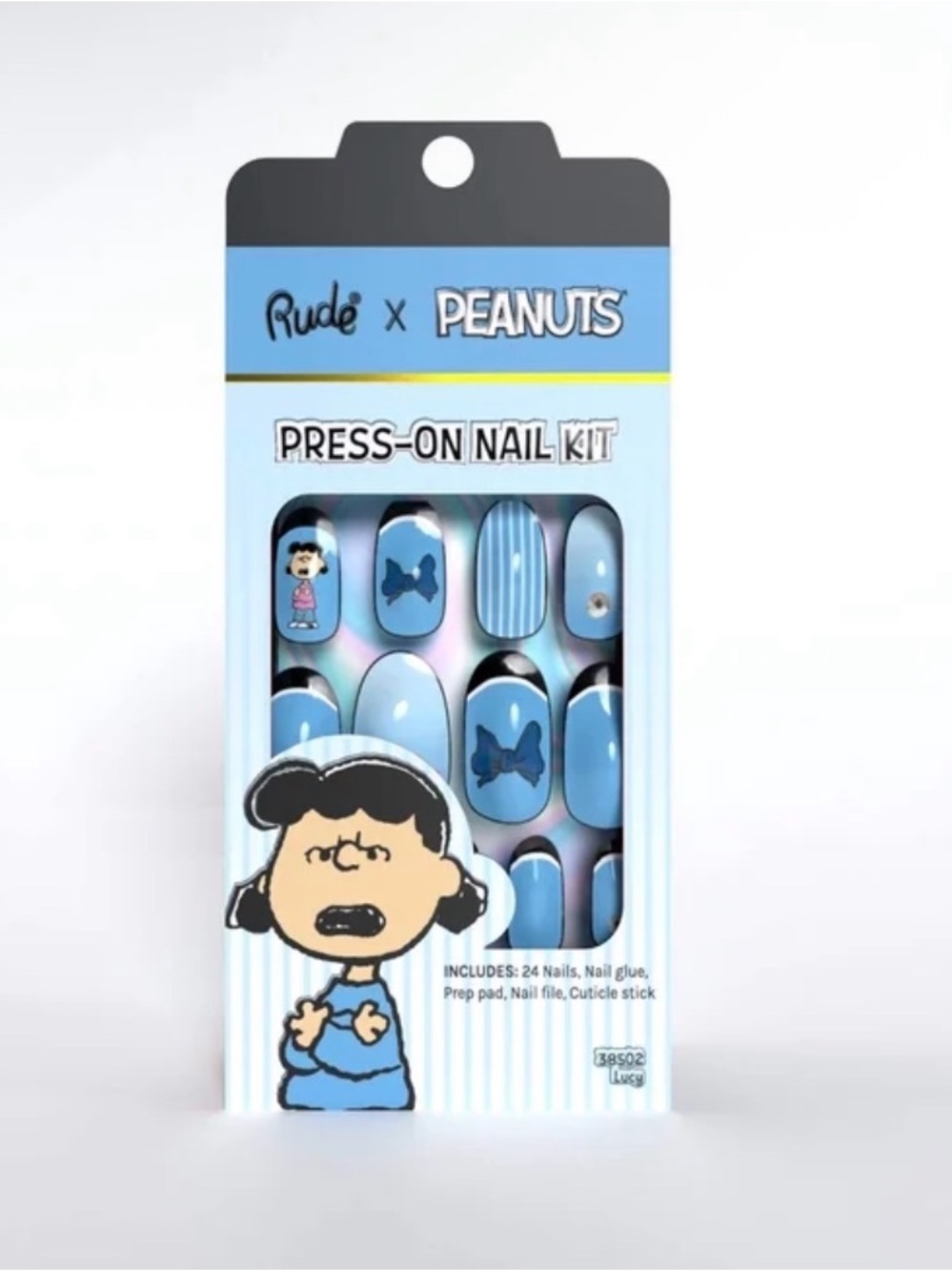 Rude x Peanuts Lucy Press On Nail Kit